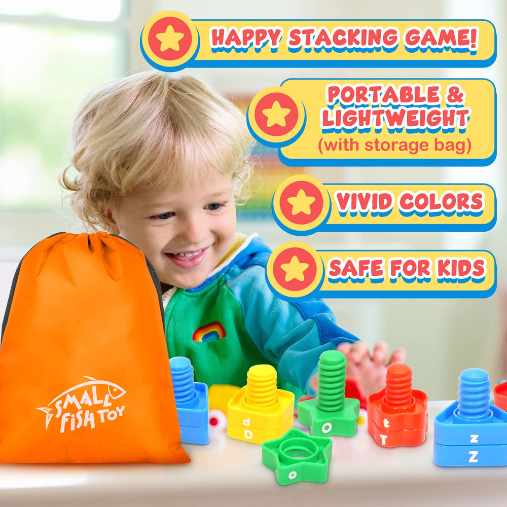 Small Fish color and shape sorting pieces promote tactile learning.