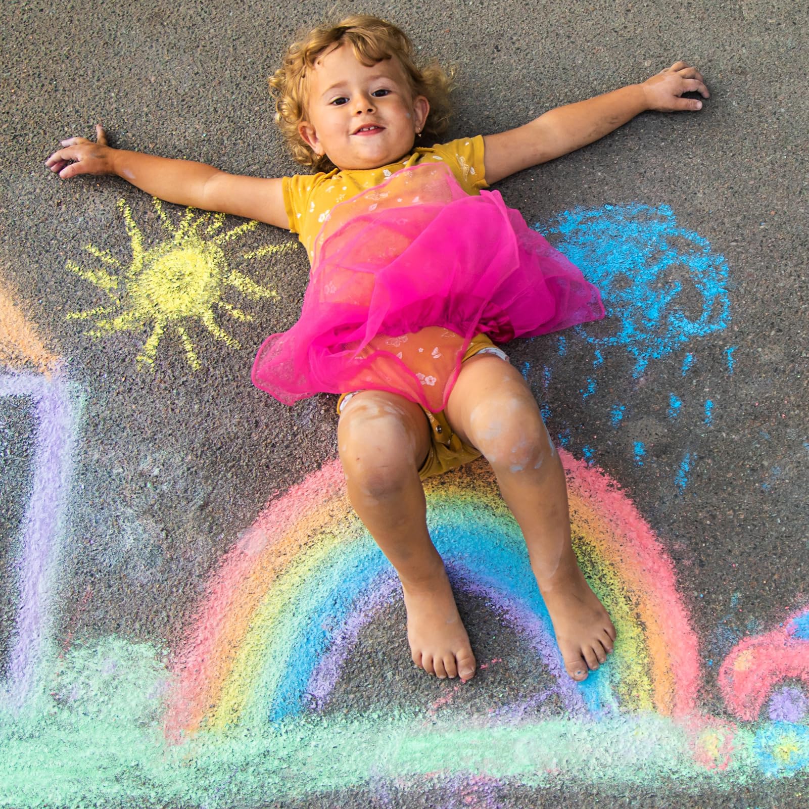 Small Fish dustless, non-toxic chalk supports safe family art sessions