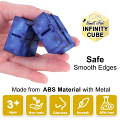 Small Fish Infinity Cube Toy metal stabilizers featured for secure grip