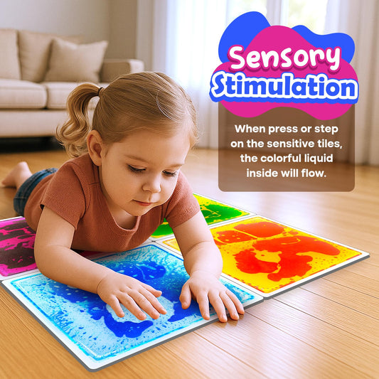 Small Fish liquid lava flow tiles in action promoting focused play.