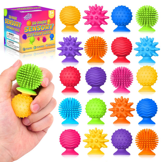 Small Fish sensory fidget toys 20-pack cover showing textured cups for focus