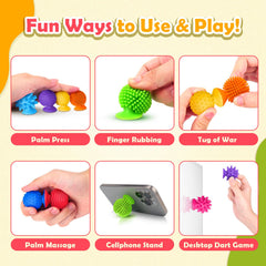 Small Fish sensory fidget toys textured suction cups close-up for tactile play