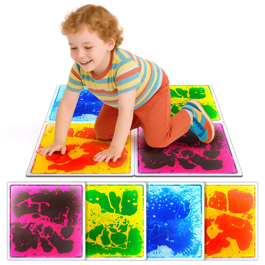 Small Fish sensory floor tiles 12x12 with liquid flow for visual exploration.