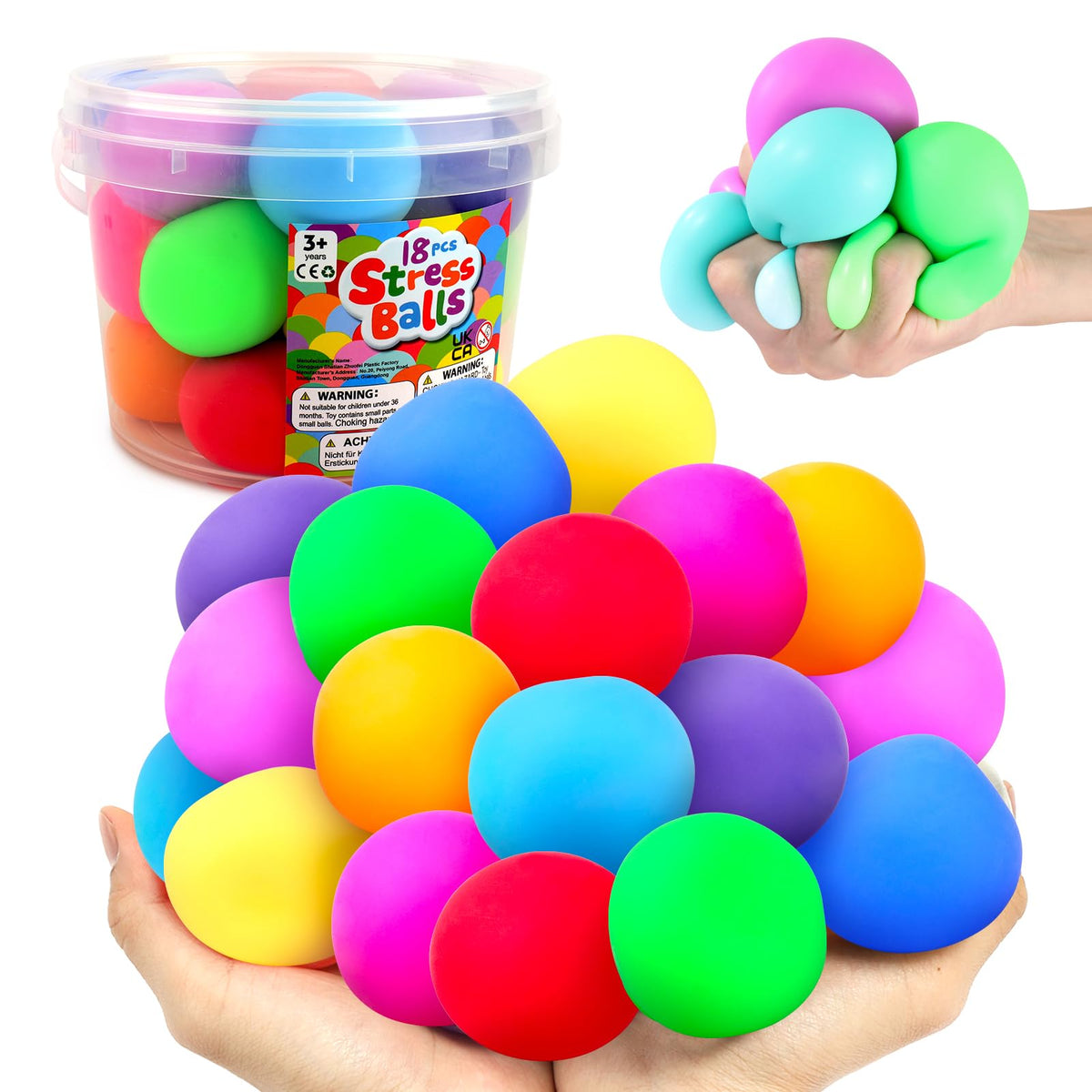 Small Fish squishy stress balls pack front view for tactile relief