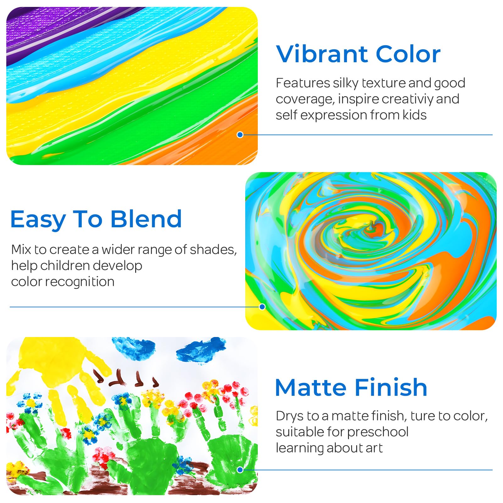 Creamy, richly pigmented tempera paint from Smallbudi glides smoothly on paper.
