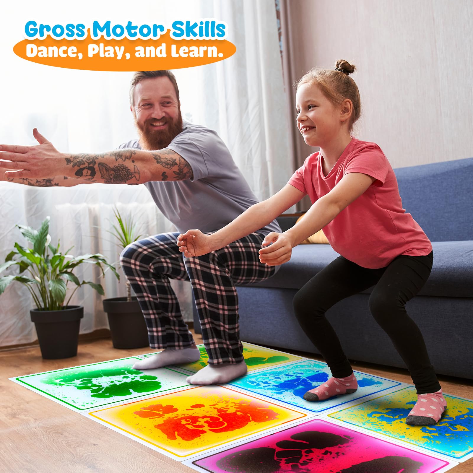 Small Fish Montessori motor tiles – supports coordination through stepping and crawling.