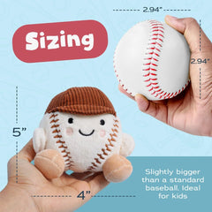 Smart and Sporty baseball plush with soft safety for infants