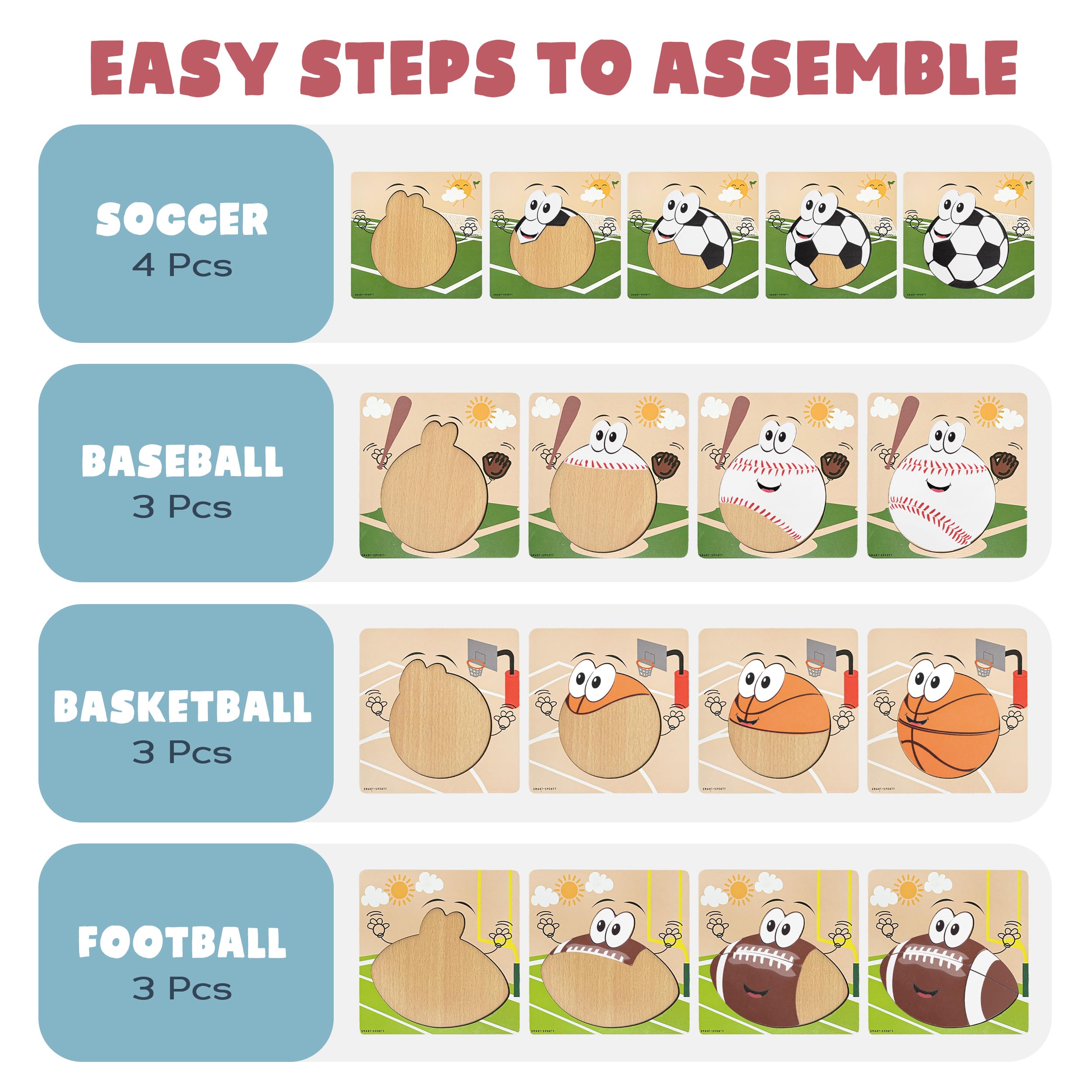 Smart and Sporty football puzzle for fine motor skills development