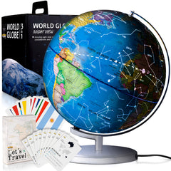 SMART WALLABY 9-inch illuminated globe front view enhances classroom exploration