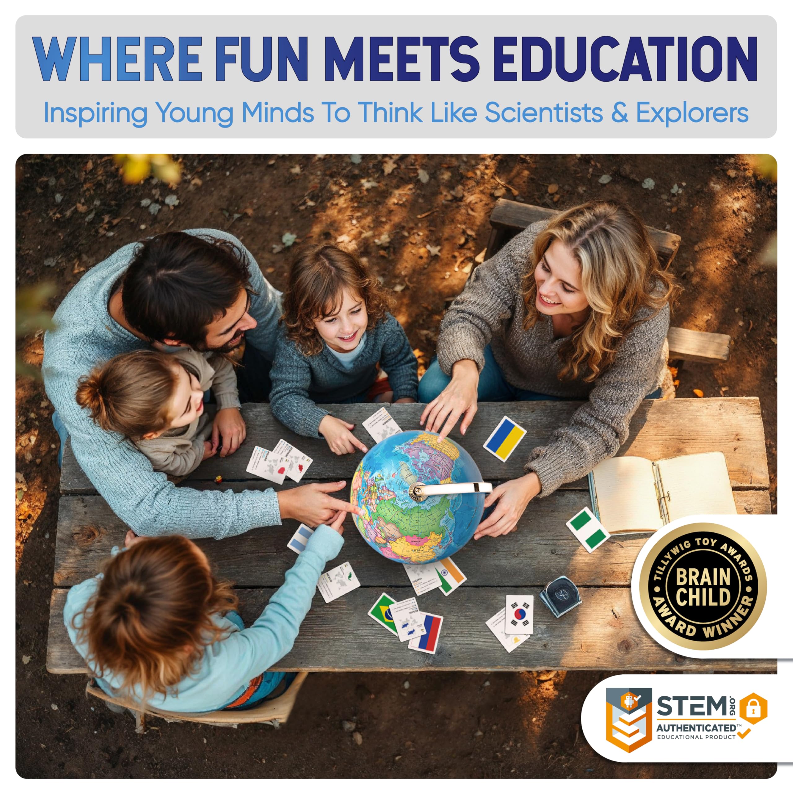 SMART WALLABY durable globe base ensures stable classroom use