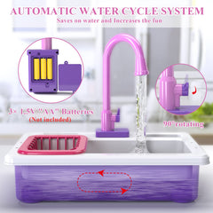 SmartChef sink water circulation system demonstrating automatic flow during play