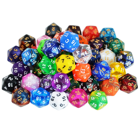 Smartdealspro D20 dice set with engraved numbers for easy reading.