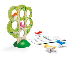 SmartGames 5 Little Birds level progression graphic highlights Starter to Wizard stages.