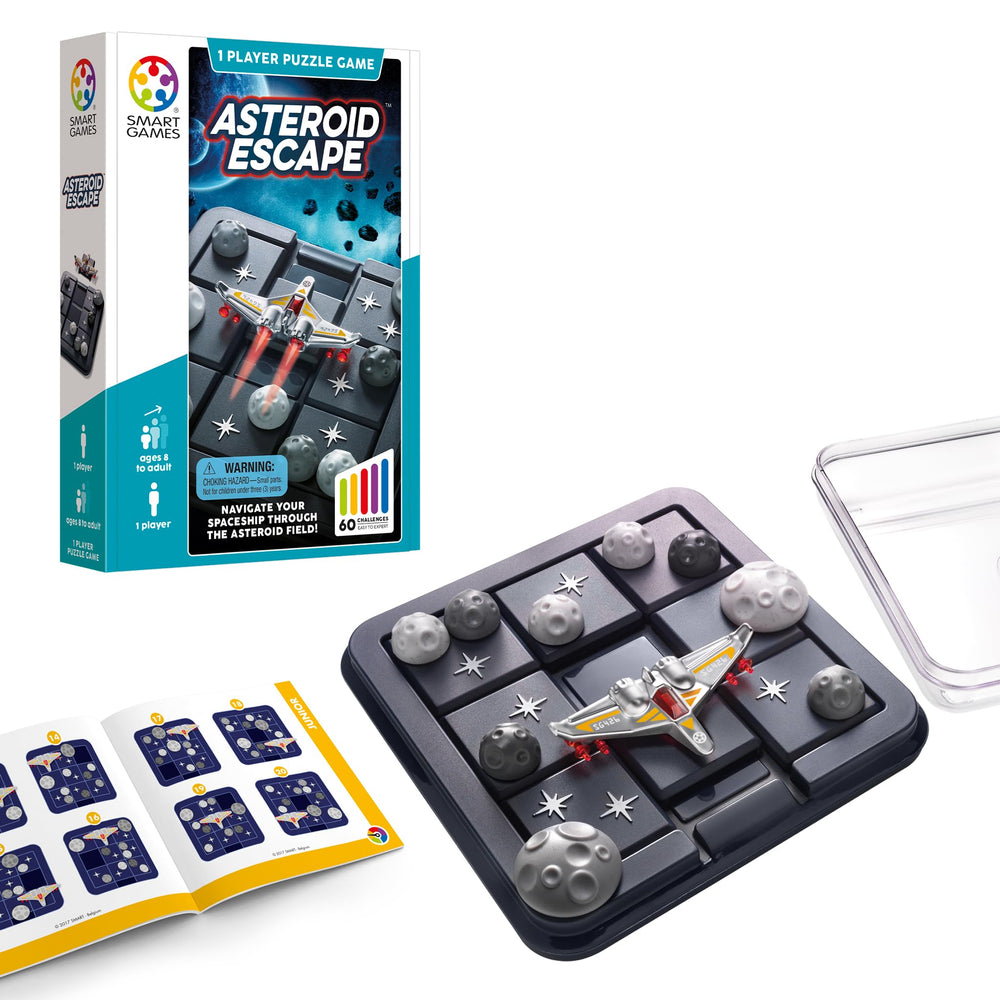 SmartGames Asteroid Escape overview board for immersive space puzzle play