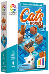 SmartGames Cats & Boxes challenges—progressive packs from easy to expert.
