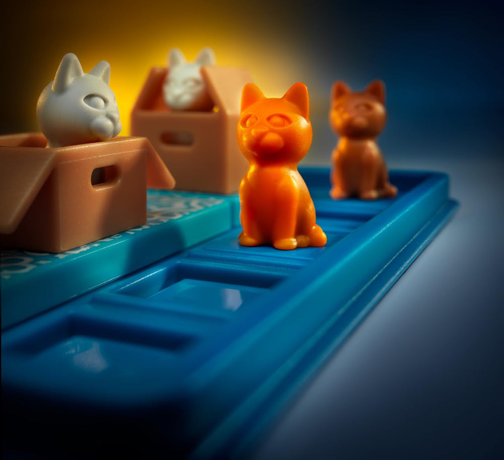 SmartGames Cats & Boxes difficulty guide—levels suit all ages and skills.