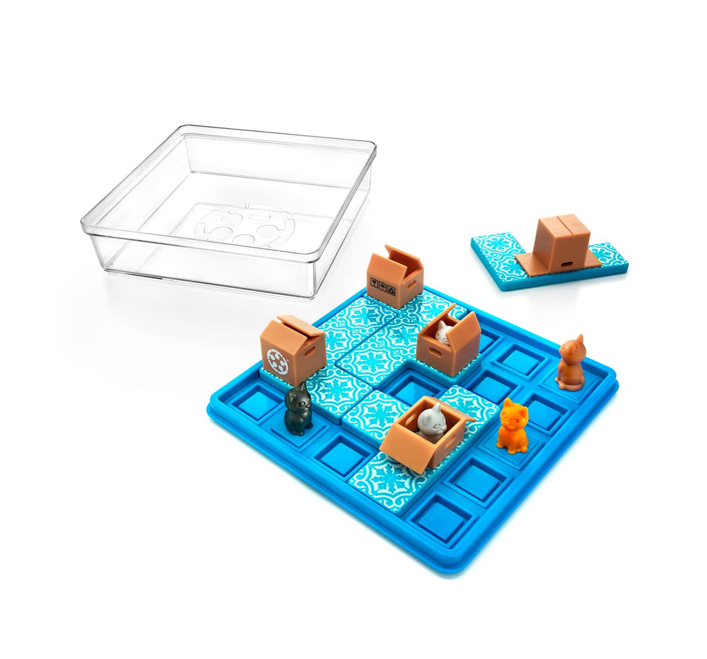 SmartGames Cats & Boxes travel case—puzzle on the go, neatly organized.