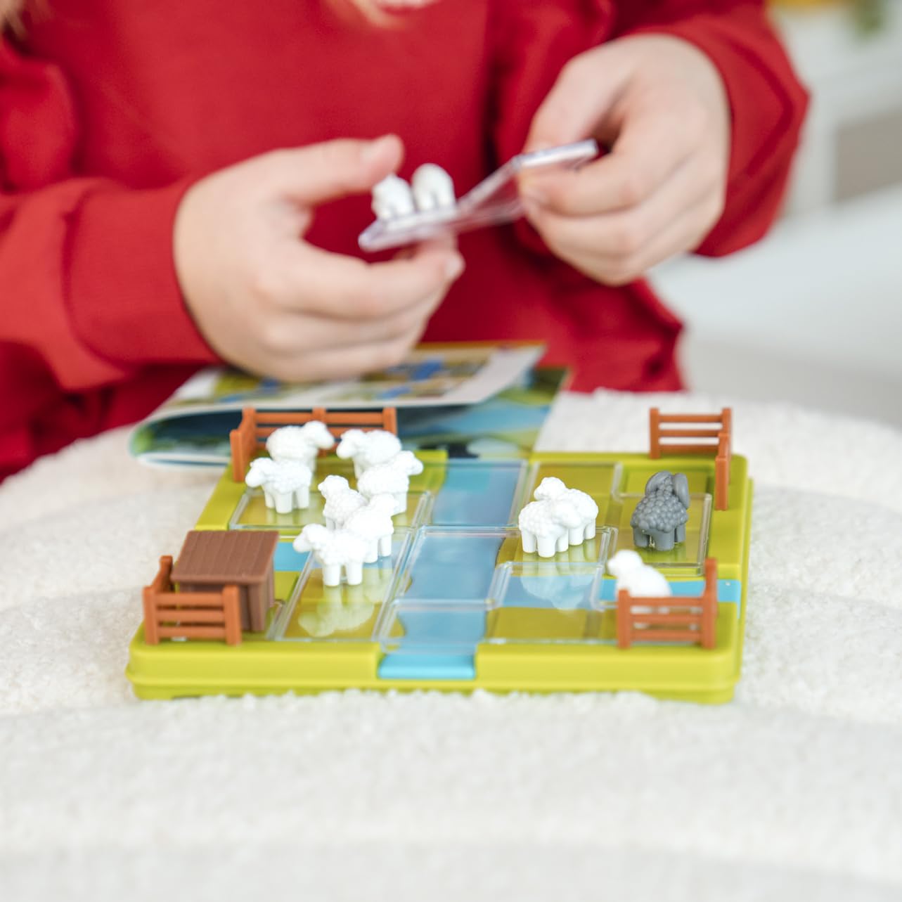 SmartGames Counting Sheep classroom scene encourages collaborative problem solving.
