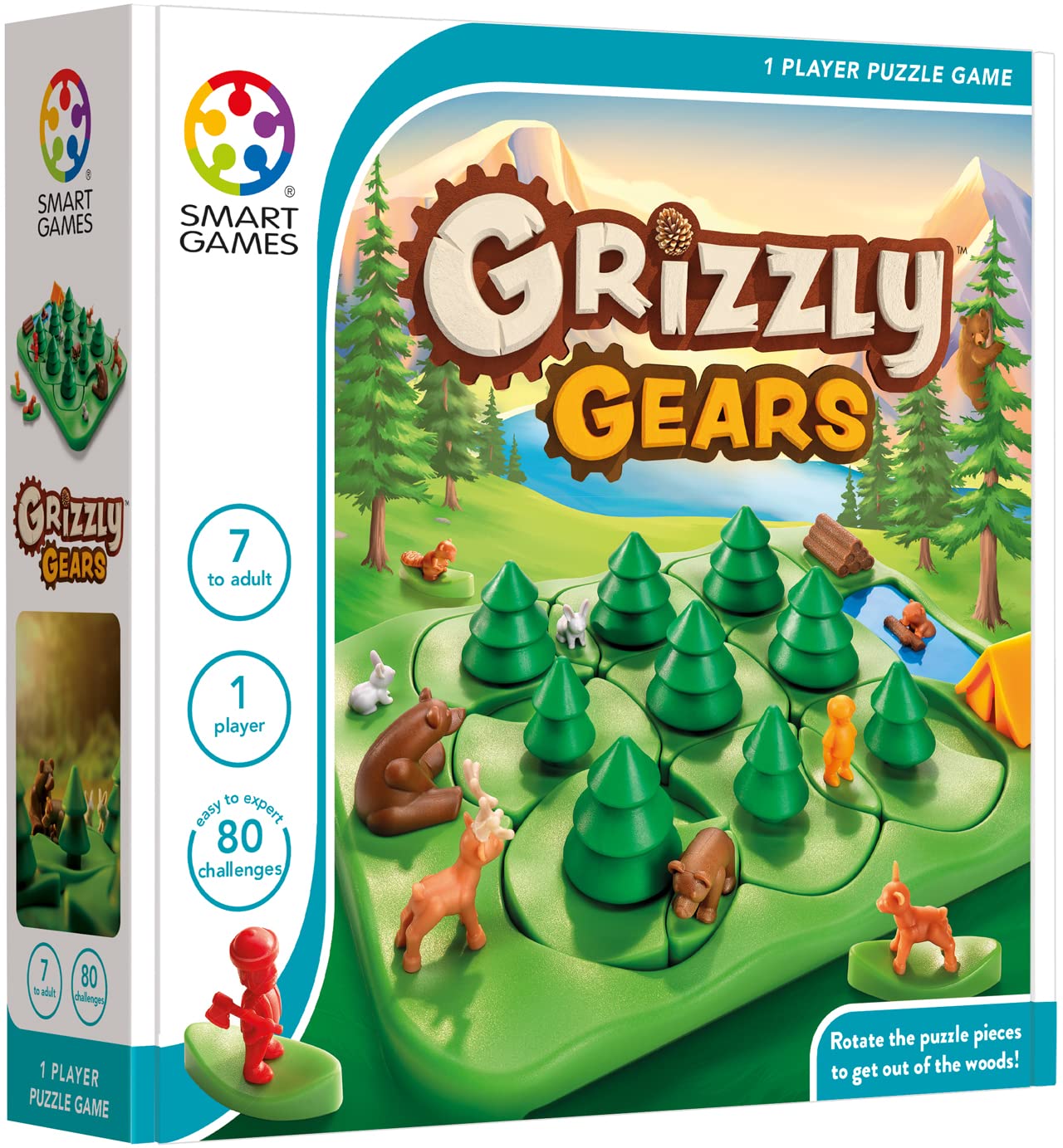 SmartGames Grizzly Gears Little Red Riding Hood token guiding a forest route
