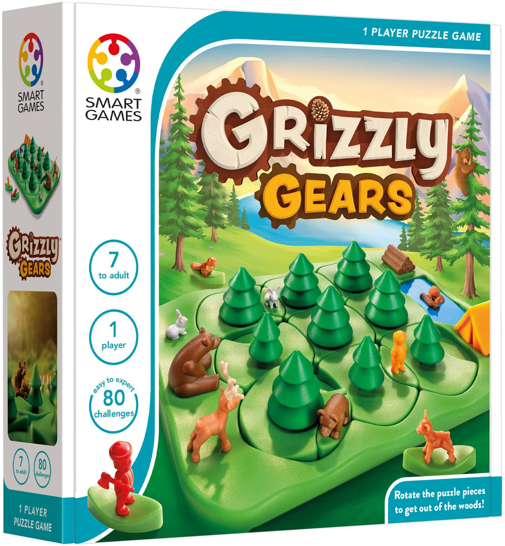 SmartGames Grizzly Gears Little Red Riding Hood token guiding a forest route