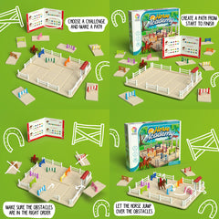 SmartGames Horse Academy solution preview shows completing a challenge.