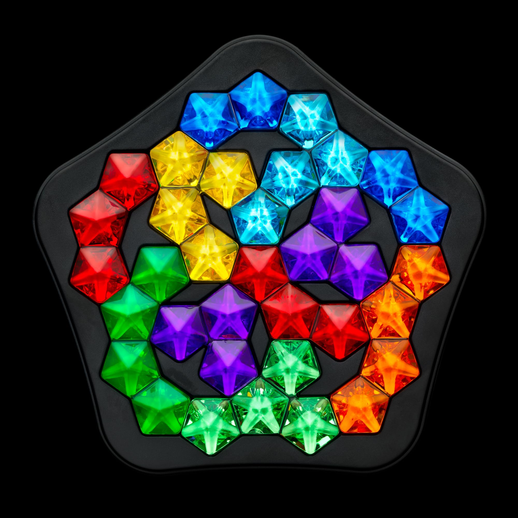 SmartGames IQ Deluxe features 120 challenges to exercise logic and pattern matching.