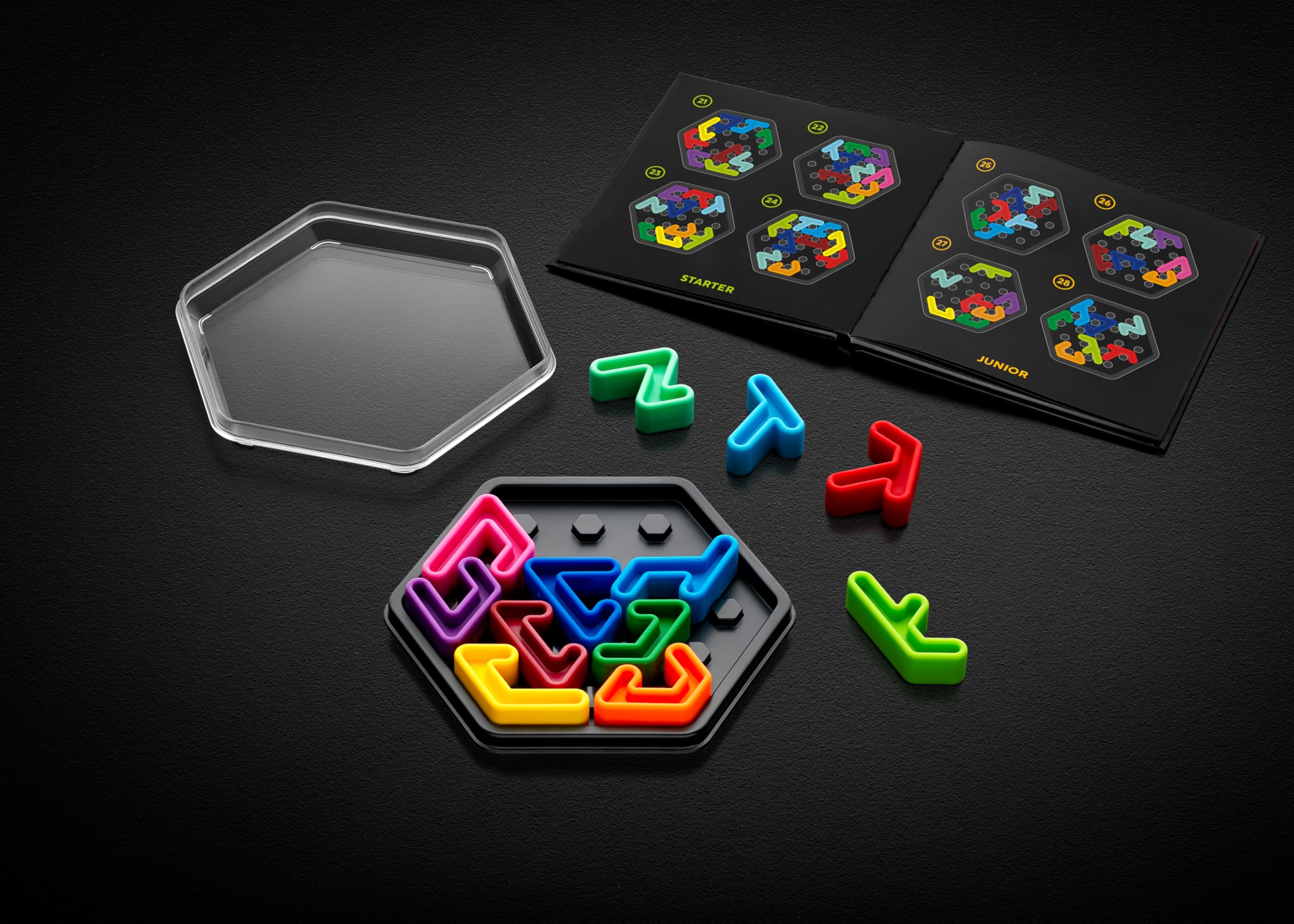 SmartGames IQ Deluxe 120 challenges – expanding puzzle difficulty for focus.