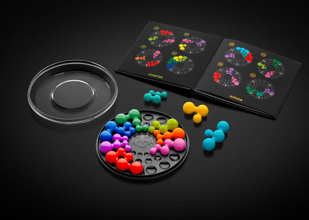 SmartGames IQ Deluxe Circle pieces in bright geometric shapes for tactile problem solving