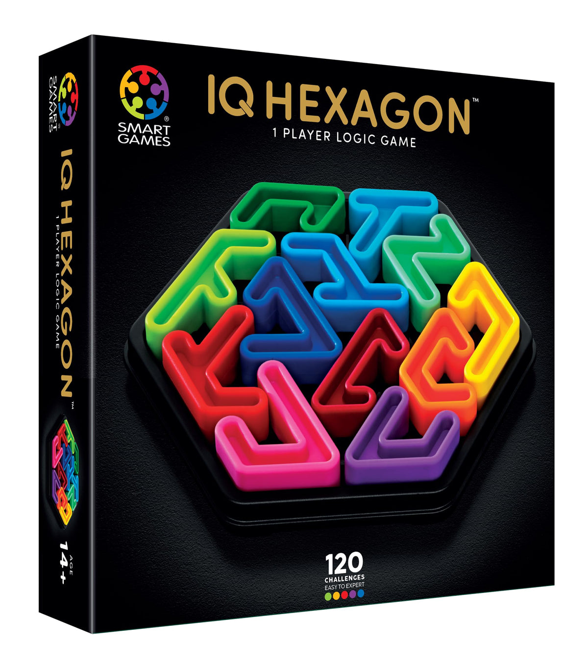 SmartGames IQ Deluxe Hexagon board – six-sided logic for spatial reasoning.