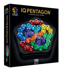 SmartGames IQ Deluxe Pentagon board for advanced spatial reasoning and geometry challenges.