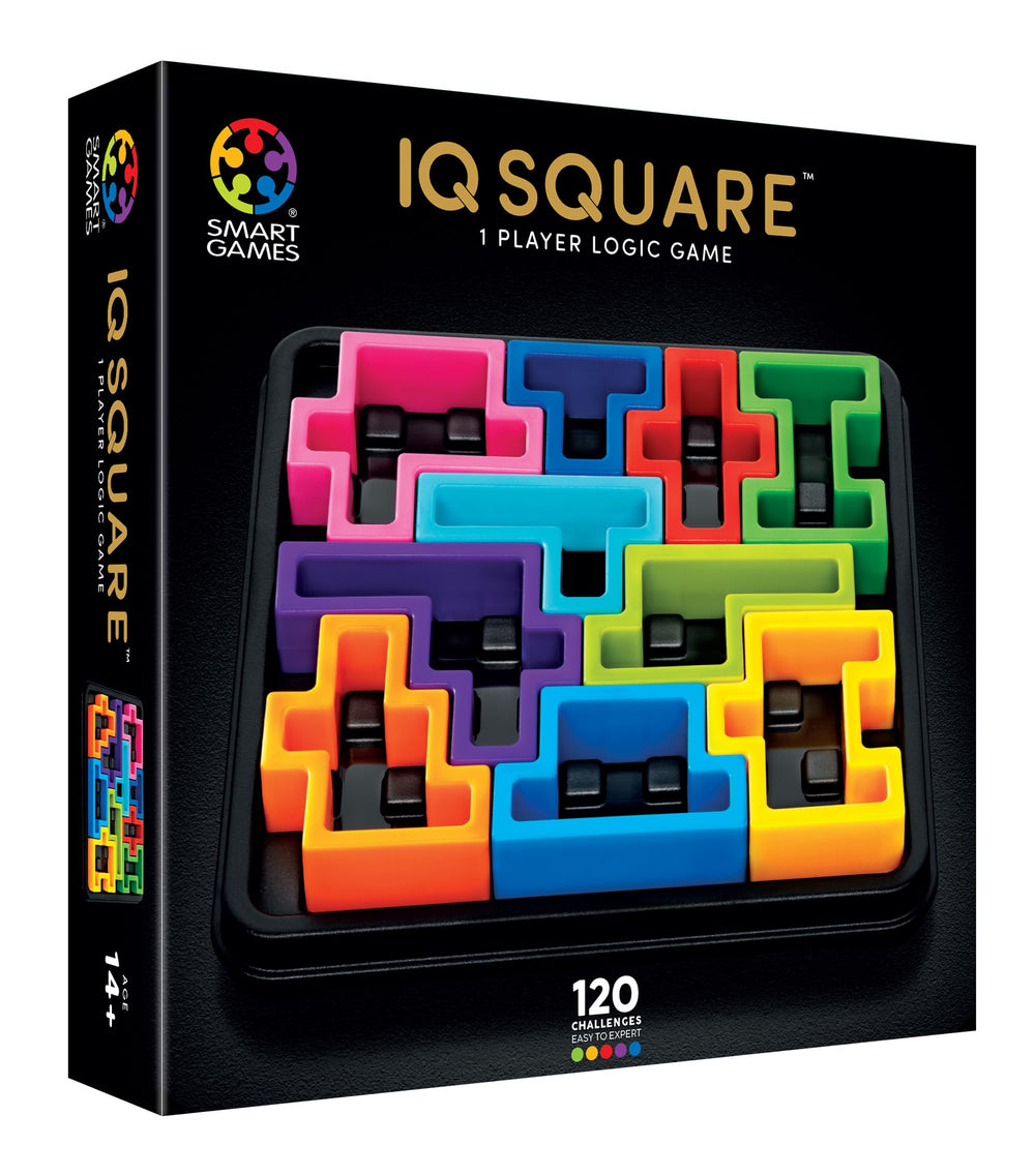 SmartGames IQ Deluxe Square display with a larger grid for deeper challenges.