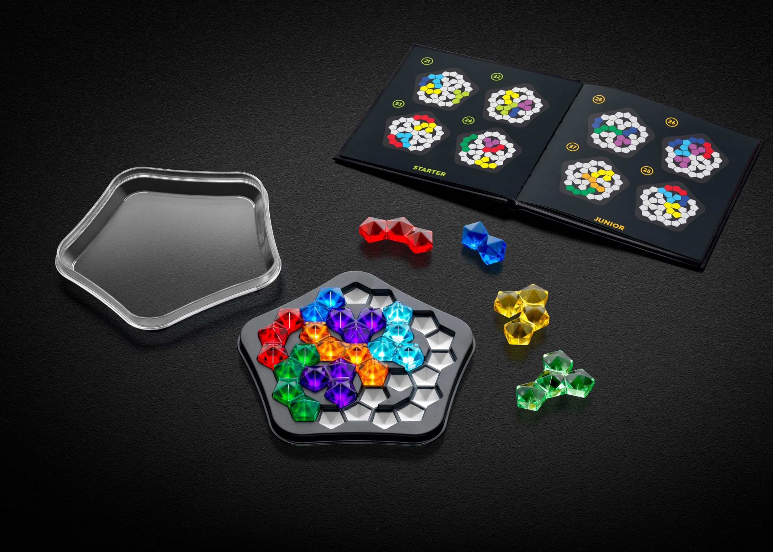 SmartGames IQ Deluxe travel case ready for on-the-go puzzling.