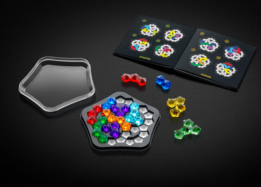 SmartGames IQ Deluxe travel case ready for on-the-go puzzling.