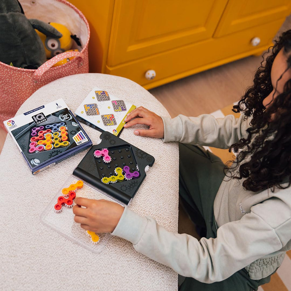SmartGames IQ Gears is an award-winning brand delivering multi-level logic games for all ages.