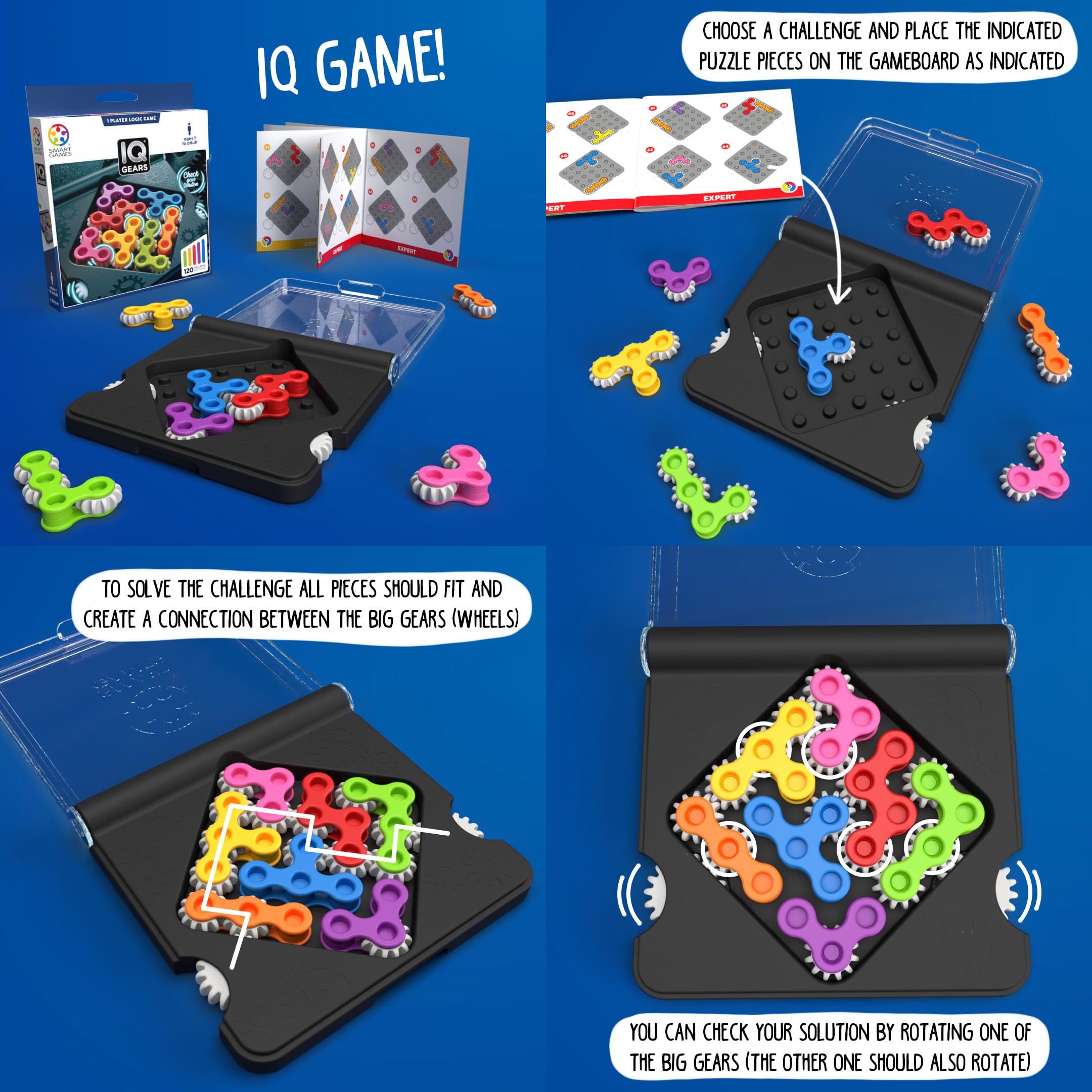 SmartGames IQ Gears promotes engaging family play and thoughtful problem solving during downtime.
