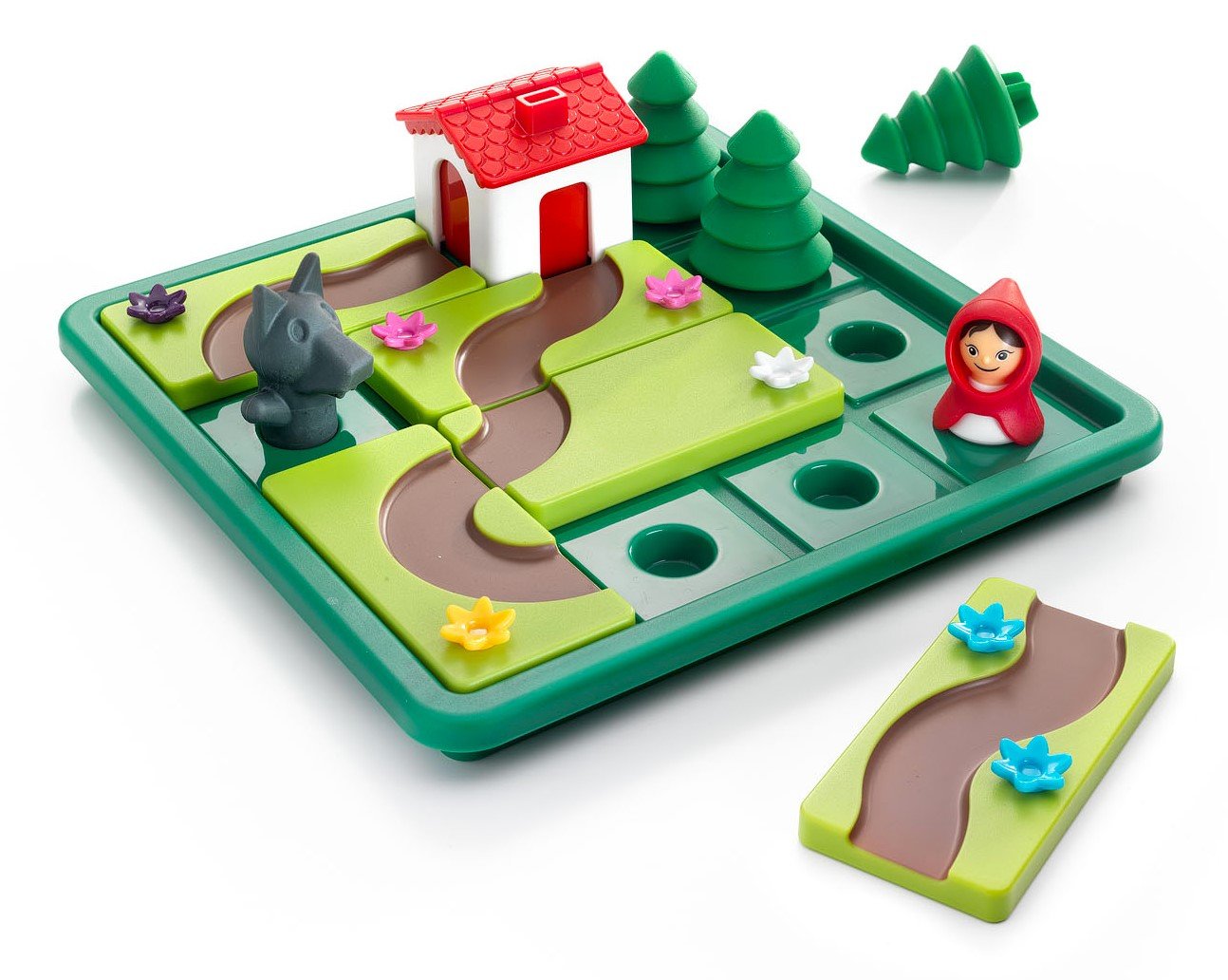 SmartGames Little Red Riding Hood puzzle pieces are durable for daily preschool play