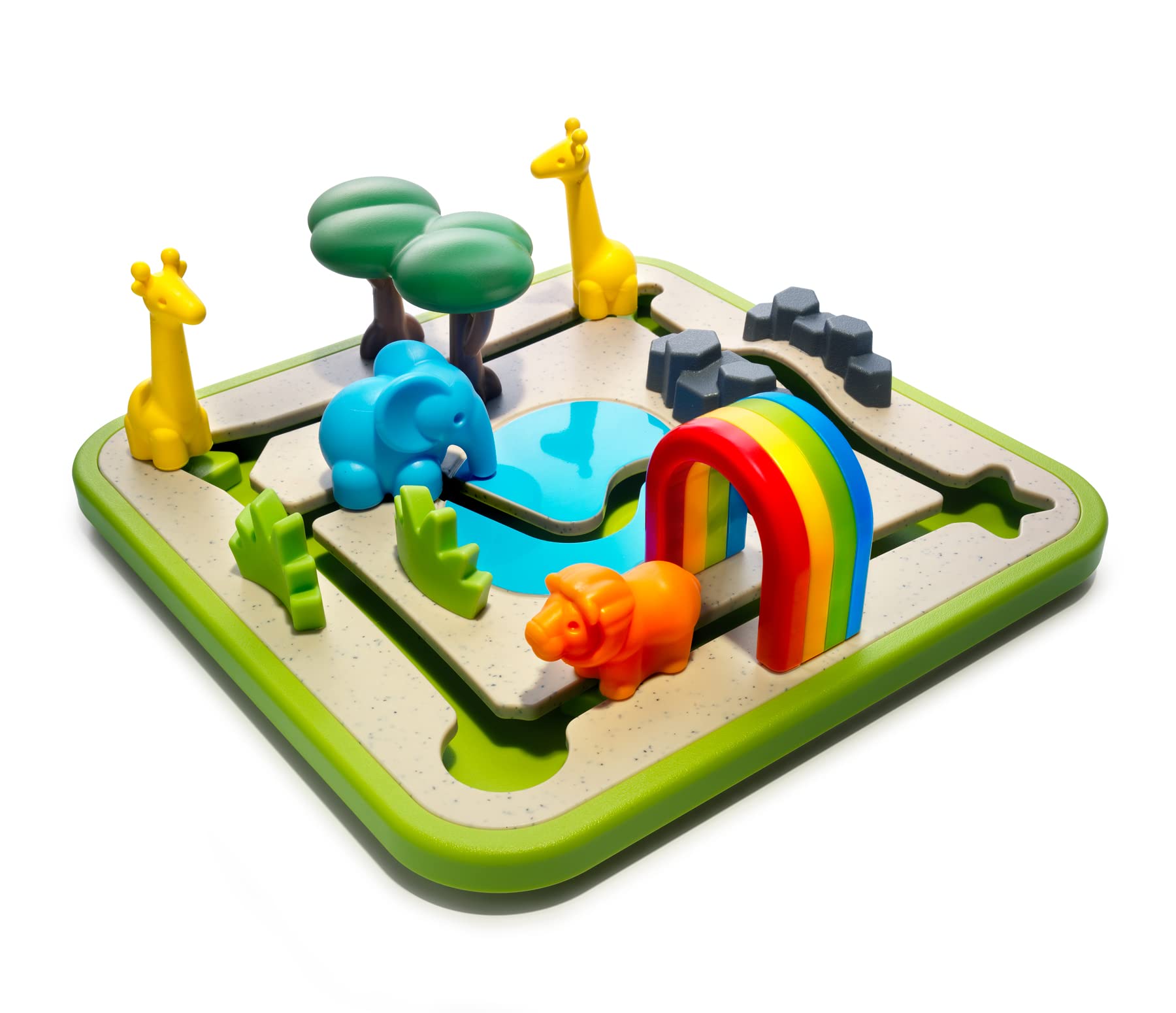 SmartGames Safari Park Jr game play captures kid-friendly safari adventures for screen-free focus.
