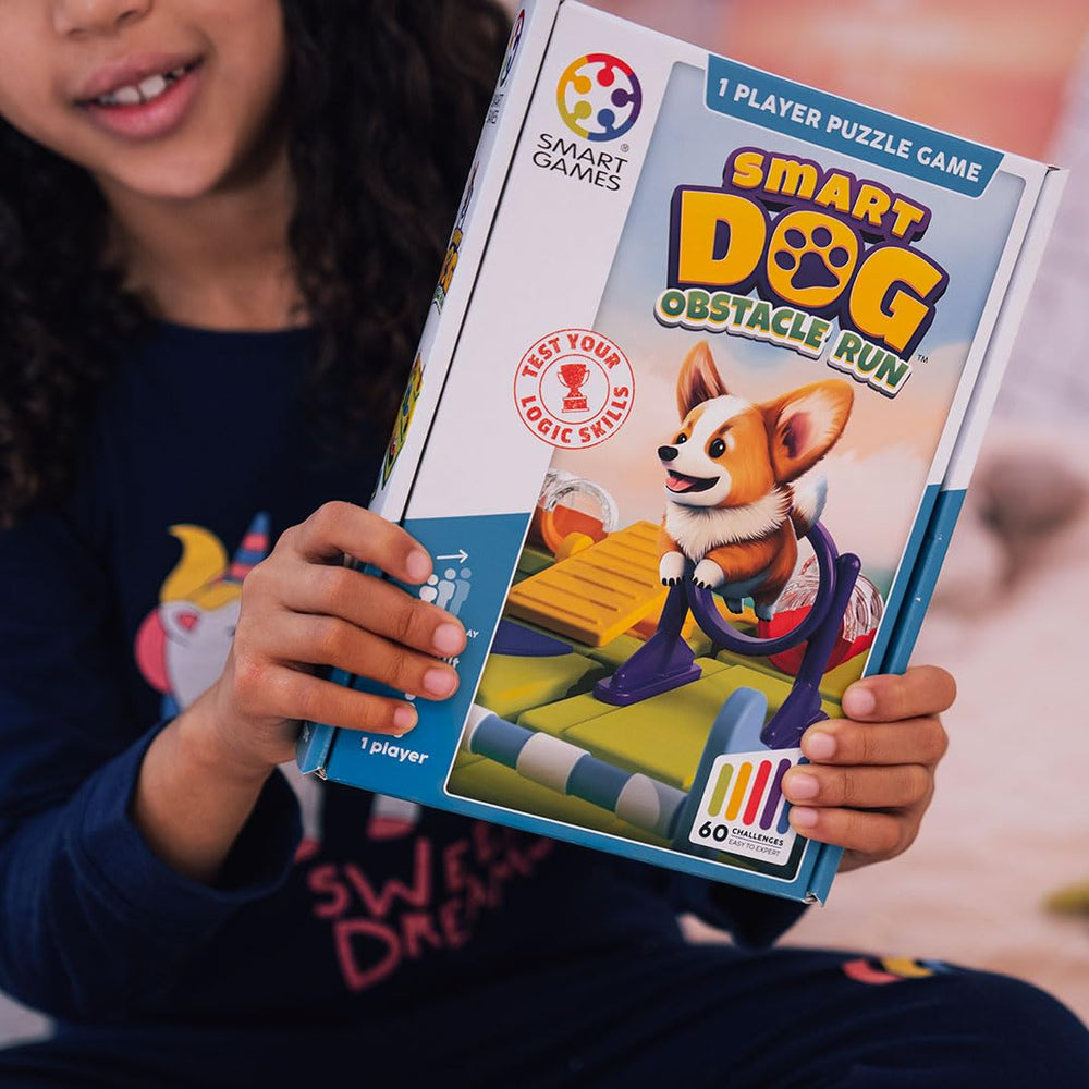 SmartGames Smart Dog compact design illustrates easy on-the-go fun