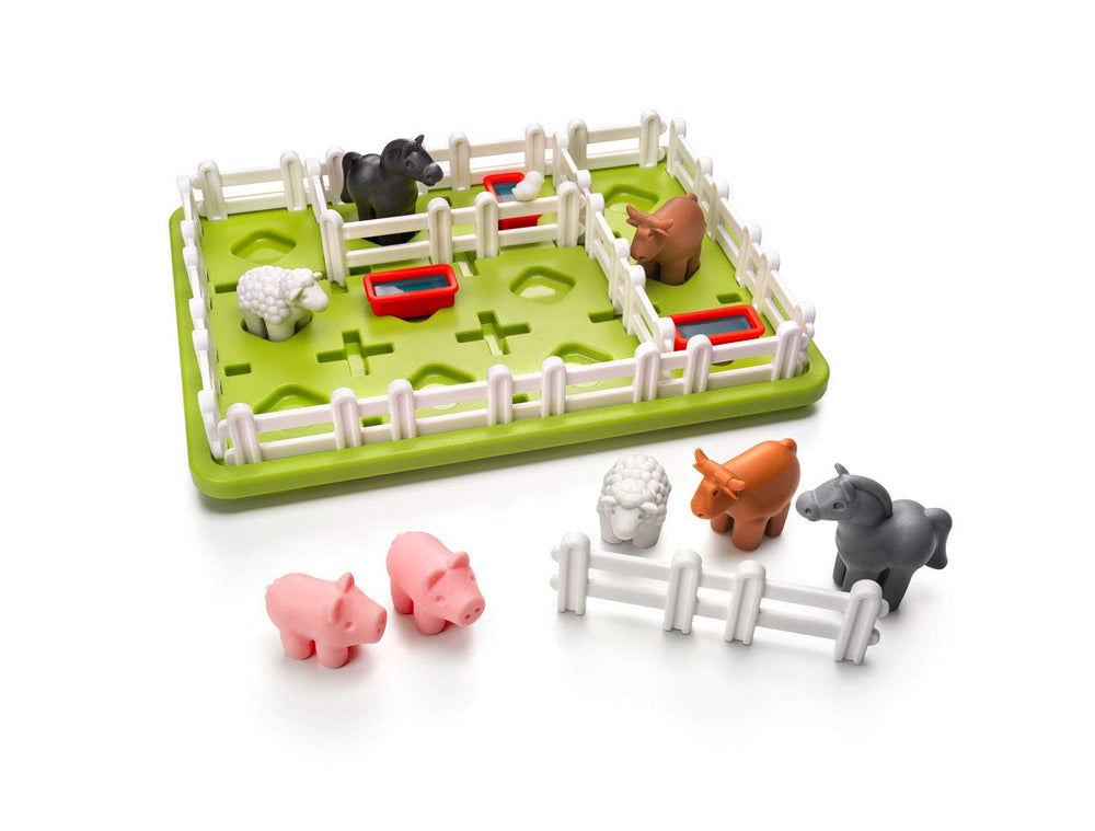 SmartGames Smart Farmer fence pieces spark spatial reasoning during play.