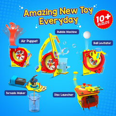 Smartivity 10-in-1 kit bubble launcher shows propulsion concepts in action