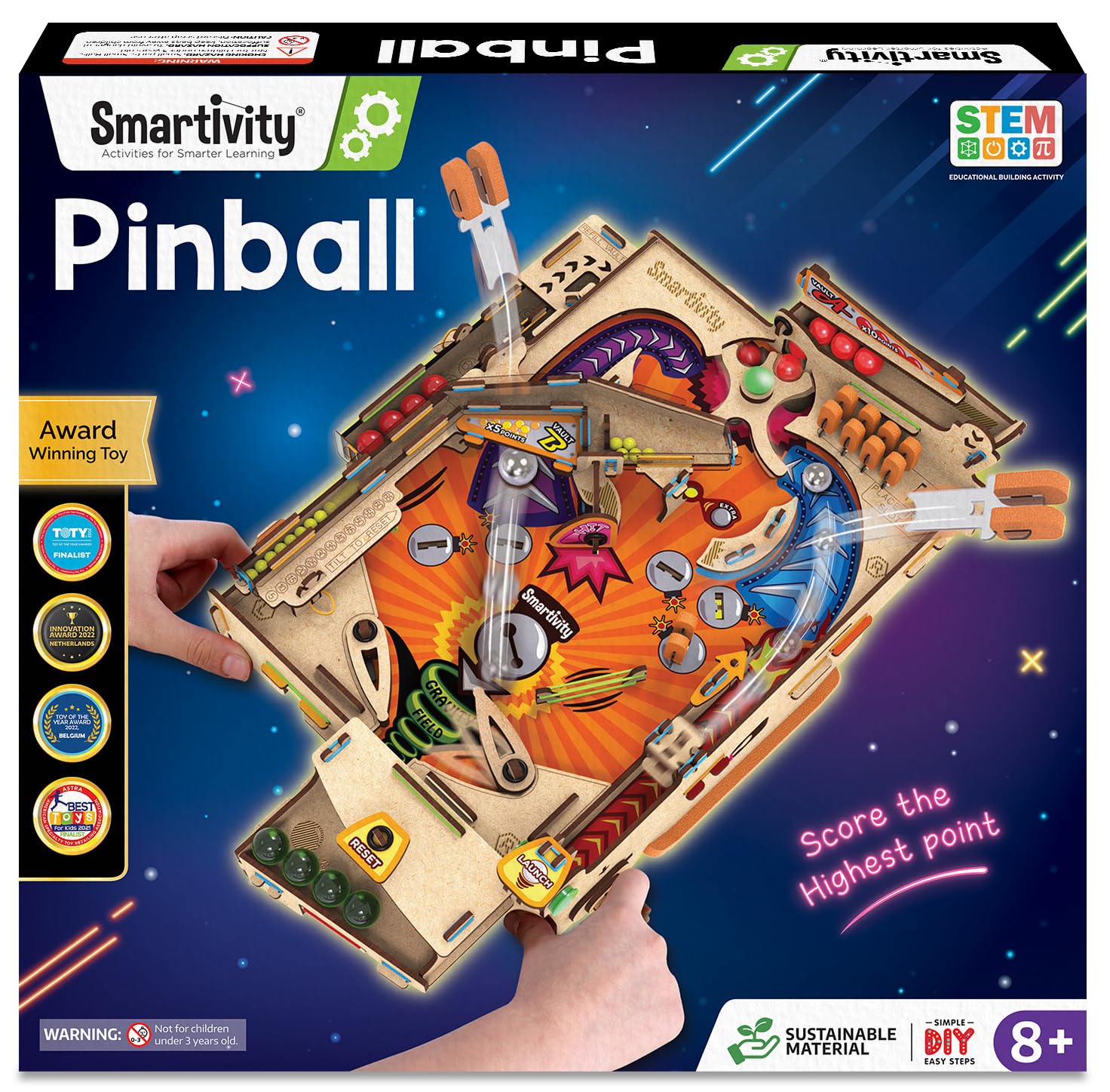 Smartivity DIY Pinball Machine assembly promotes hands-on STEM learning.