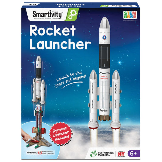 Smartivity DIY rocket launcher assembly demonstrates hands-on STEM building and curiosity.