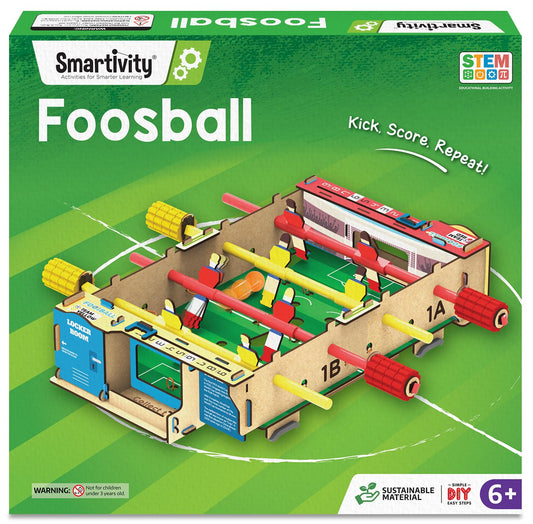 Smartivity Foosball Table assembly phase promotes hands-on STEM learning.