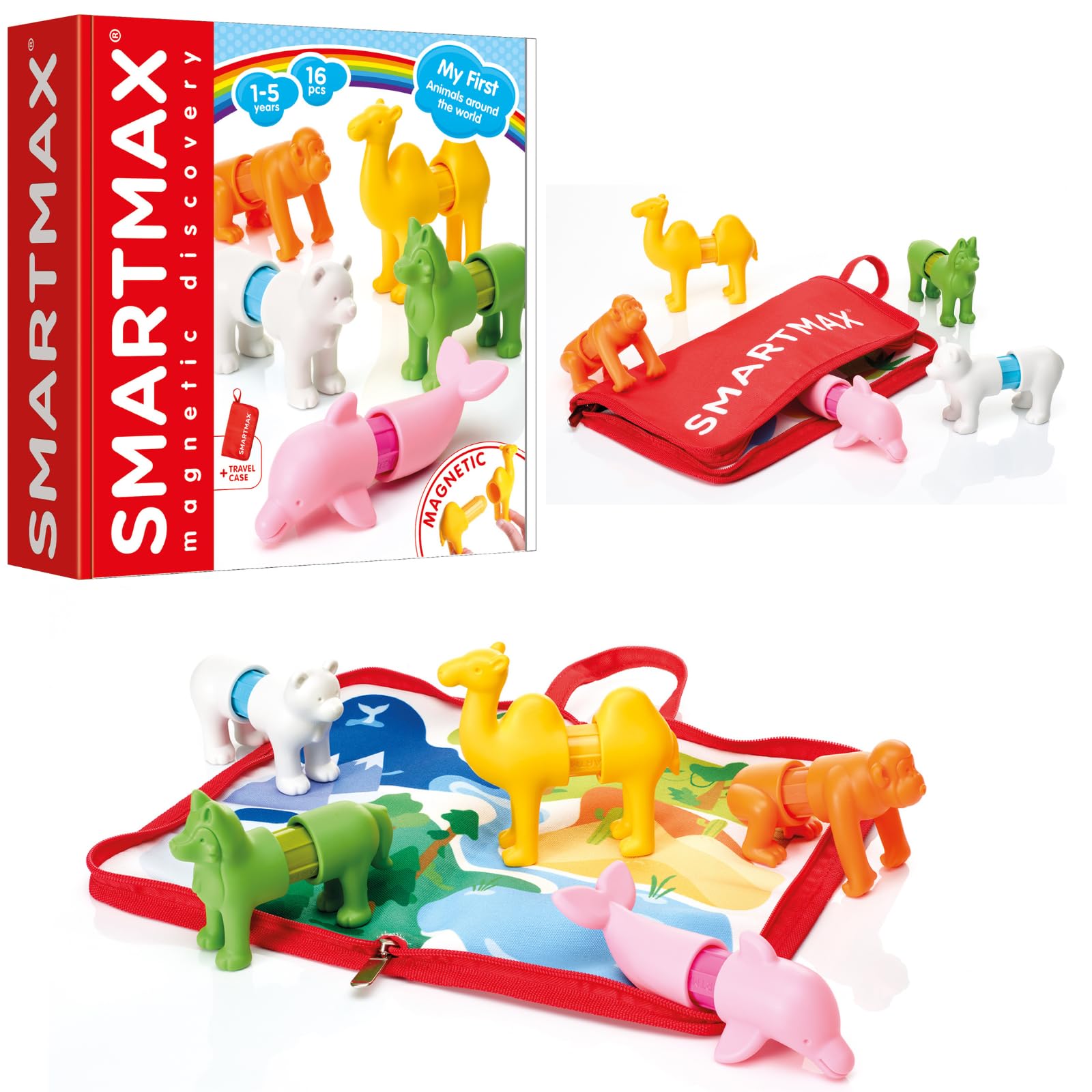 SmartMax My First Animals world map playmat for exploration and habitat learning.
