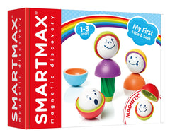SmartMax My First Hide and Seek stacking and hiding promote cause-and-effect awareness.