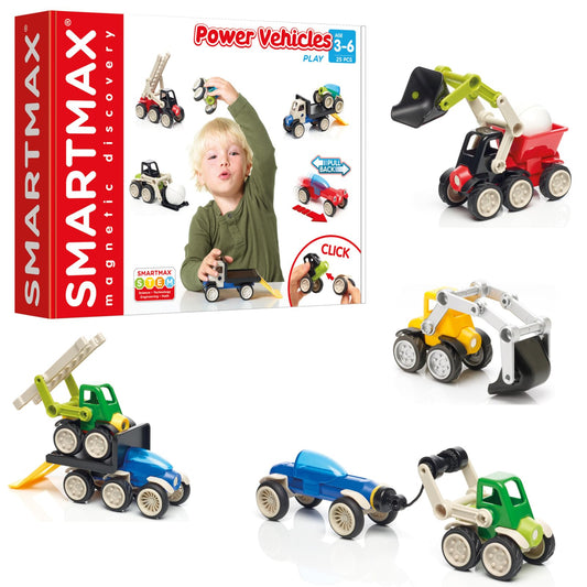 SmartMax Power Vehicles tow truck in action for imaginative STEM play.