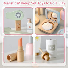 Smartwo wooden hair dryer and comb invite kids to mimic styling routines.