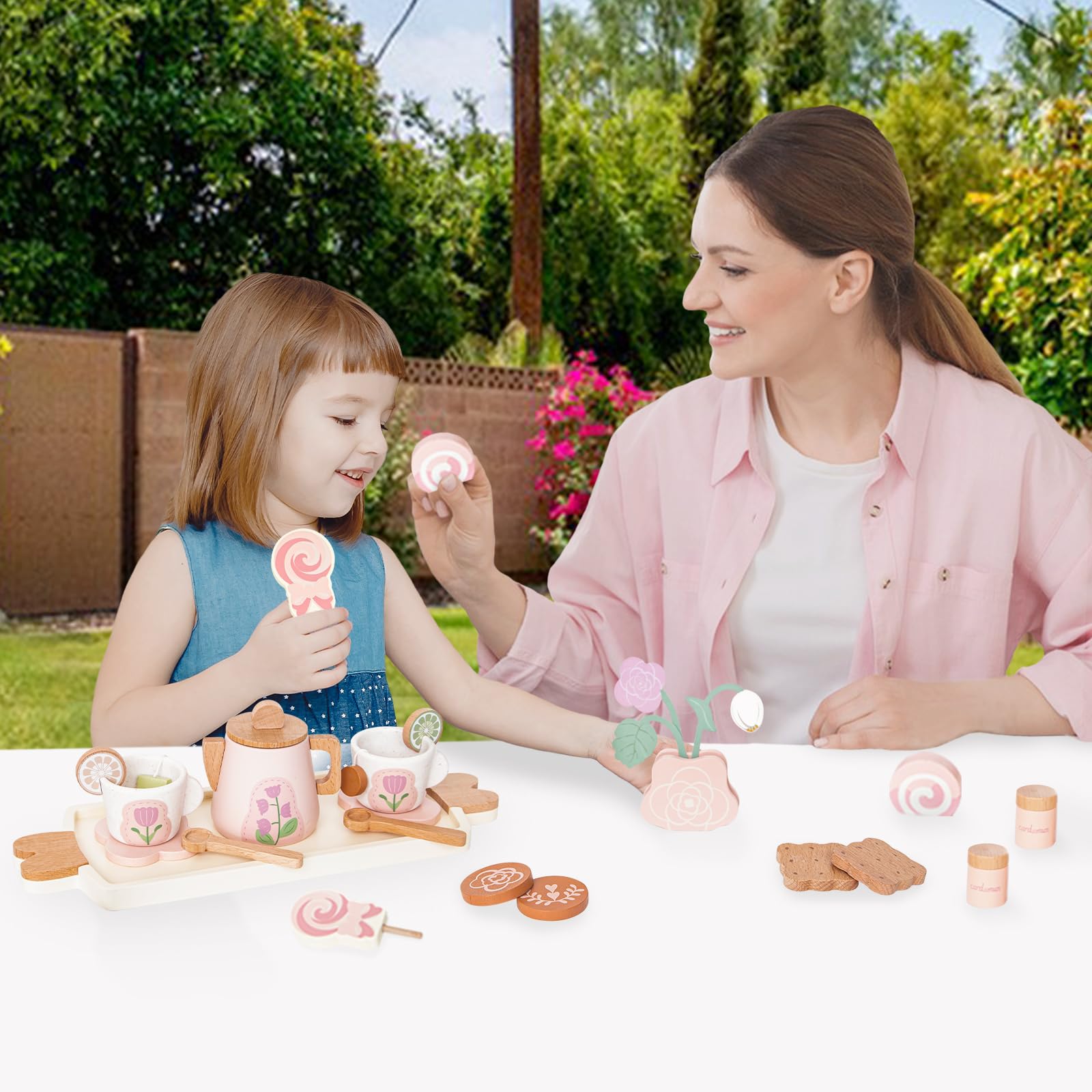 Smartwo wooden lemon slices enhance sensory play and sharing