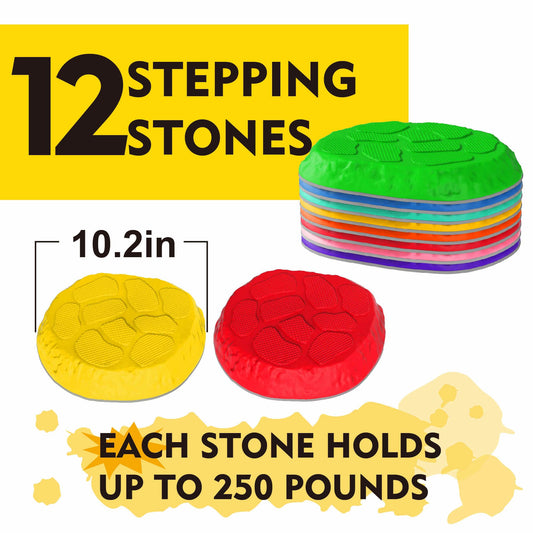 Non-slip edging keeps stones steady on any floor for safe play