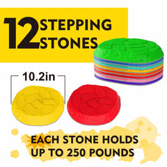 Non-slip edging keeps stones steady on any floor for safe play